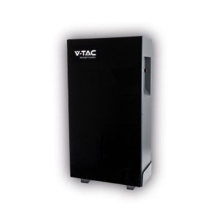Magazyn bank energii V-TAC czarny szklany front 10.24kWh 200Ah/51.2V LiFePO4 BMS VT-10240B