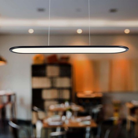 Oprawa zwieszana V-TAC 24W LED czarna VT-7821 3000K 3000lm