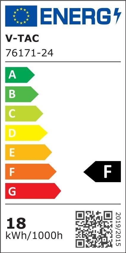 Plafon V-TAC 18W LED SAMSUNG CHIP Okrągły 25cm Natynkowy IP44 Biały VT-8618 6500K 1830lm
