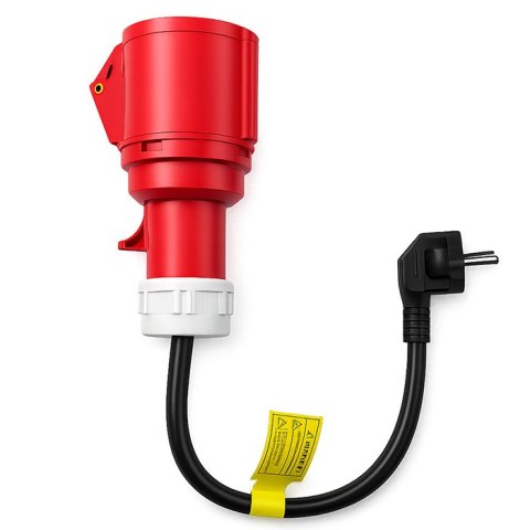 Qoltec Adapter siłowy | gniazdo CEE 32A 5P 400V na SCHUKO 230V | max 16A | 3.5 kW