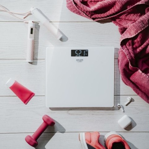 Adler Waga Łazienkowa USB-C, Akumulatorowa, 180 kg, Dokładność 100 g