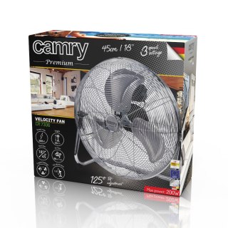 Camry Cyrkulator Podłogowy 45 cm, Wentylator Podłogowy 18", 3 Prędkości, Regulacja Kąta 125°