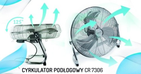 Camry Cyrkulator Podłogowy 45 cm, Wentylator Podłogowy 18", 3 Prędkości, Regulacja Kąta 125°