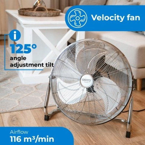 Camry Cyrkulator Podłogowy 45 cm, Wentylator Podłogowy 18", 3 Prędkości, Regulacja Kąta 125°