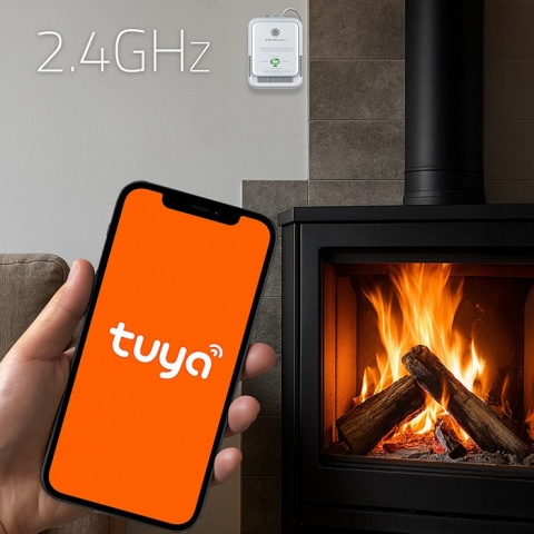 Czujnik wycieku gazu ziemnego deteltor CH4 NG Tuya Wi-Fi alarm 85dB LED Qoltec