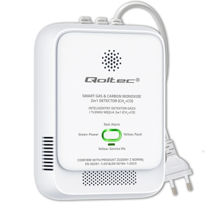 Czujnik wycieku gazu ziemnego i tlenku węgla (czadu) detektor CH4Co alarm 85dB