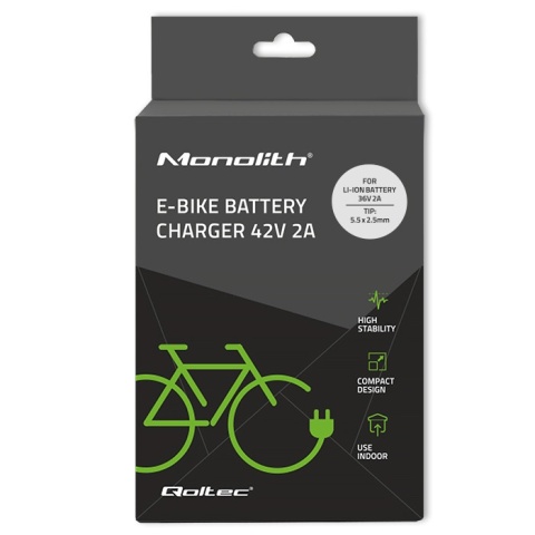 Ładowarka do roweru, skutera, elektrycznego 36V 42V 2A 5.5*2.5 Qoltec