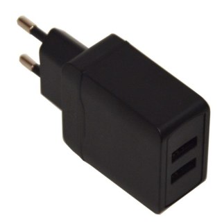 Ładowarka sieciowa USB x2 2.4A Fast Charge czarna