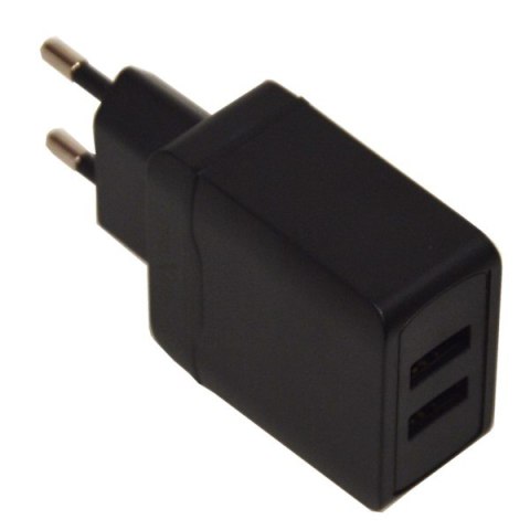 Ładowarka sieciowa USB x2 2.4A Fast Charge czarna