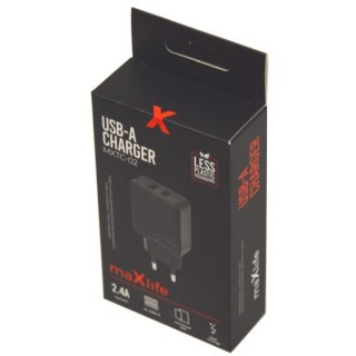 Ładowarka sieciowa USB x2 2.4A Fast Charge czarna
