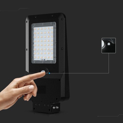 Naświetlacz oprawa uliczna solarna V-TAC 20W LED czarna IP65 150Lm/W VT-ST20CCT 3000lm