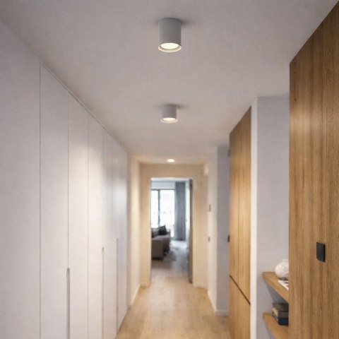 Oprawa sufitowa Creep White stała okrągła aluminiu