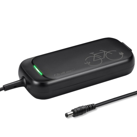Ładowarka do roweru skuteru elektrycznego 36V 42V 2A 5.5*2.5 wodoodporna, kabel zasilajacy Qoltec