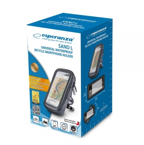 Uchwyt do telefonu rowerowy na rower wodoodporny Esperanza SAND L