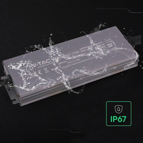 Zasilacz do LED hermetyczny SLIM V-TAC 300W 24V 12.5A IP67 filtr EMI VT-24302