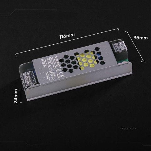 Zasilacz do LED modułowy montażowy SLIM V-TAC 36W 12V 3A IP20 filtr EMI VT-13036-S