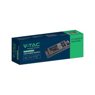 Zasilacz do LED modułowy montażowy SLIM V-TAC 60W 24V 2.5A IP20 filtr EMI VT-24062-S