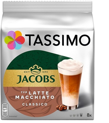 Kapsułki Tassimo Jacobs Latte Macchiato Classico 8 sztuk do ekspresy do kawy