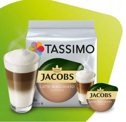 Kapsułki Tassimo Jacobs Latte Macchiato Classico 8 sztuk do ekspresy do kawy