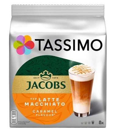 Kapsułki Tassimo Latte Macchiato Caramel 8 sztuk do ekspresy do kawy