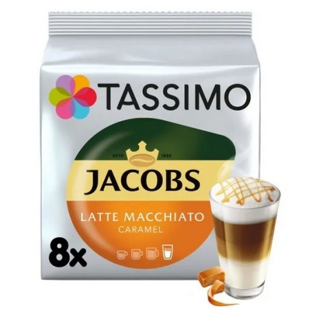 Kapsułki Tassimo Latte Macchiato Caramel 8 sztuk do ekspresy do kawy