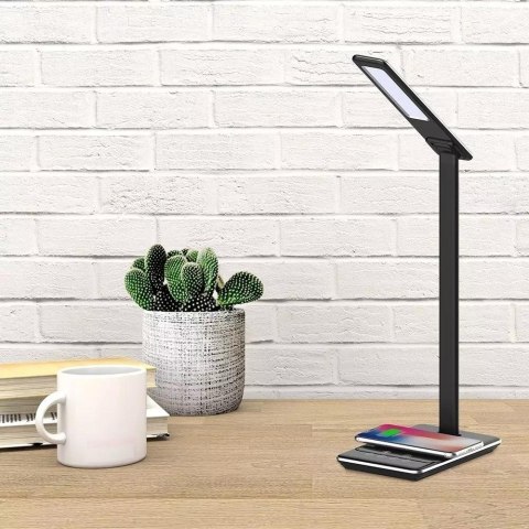 Lampka biurkowa V-TAC 4W 3w1 indukcja zmiana barwy czarna VT-7405 3000K-6500K 500lm