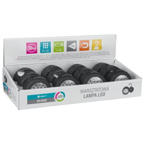 Lampka robocza, 24xLED, 30 lm, czarna DPM