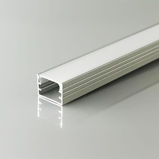 Profil do LED zestaw, ALU anodowany V-TAC 2mb klosz mleczny 15x10mm VT-81129
