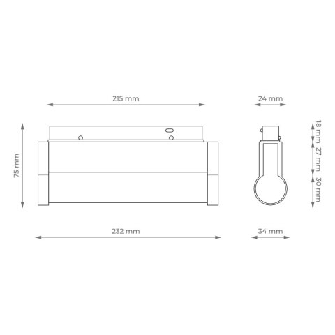 Reflektor szynowy magnetyczny liniowy, regulowany, 12 W, 960 lm, 4000 K, biały, M-LINE DPM