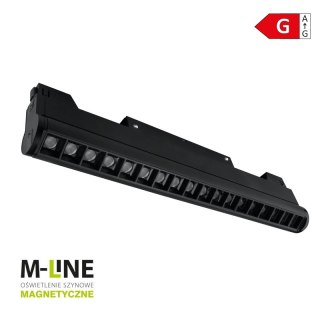 Reflektor szynowy magnetyczny liniowy, regulowany, 18 W, 1400 lm, 4000 K, czarny, M-LINE DPM