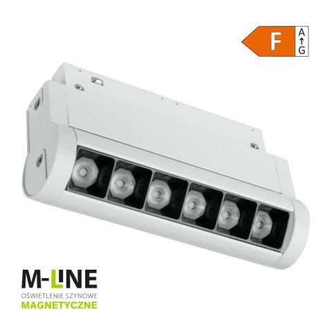 Reflektor szynowy magnetyczny liniowy, regulowany, 6 W, 480 lm, 4000 K, biały, M-LINE DPM