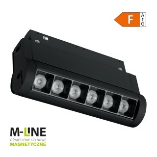Reflektor szynowy magnetyczny liniowy, regulowany, 6 W, 480 lm, 4000 K, czarny, M-LINE DPM