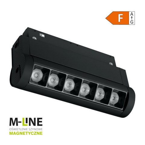 Reflektor szynowy magnetyczny liniowy, regulowany, 6 W, 480 lm, 4000 K, czarny, M-LINE DPM