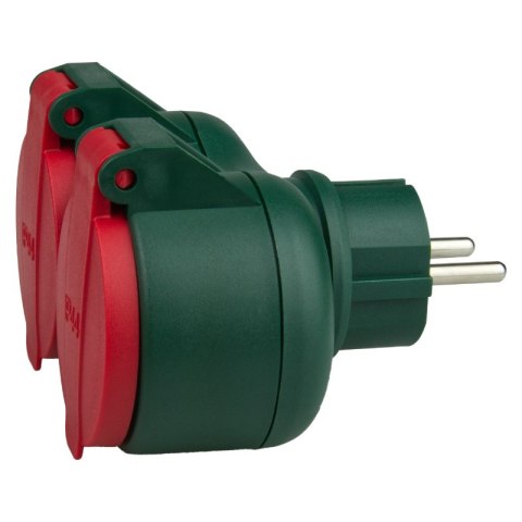 Rozgałęźnik elektryczny IP44, 2 gniazda z uziemieniem ROZENBAL