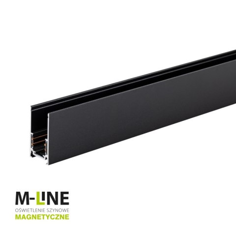Szyna 1-fazowa magnetyczna natynkowa, 2 m, czarna, M-LINE DPM