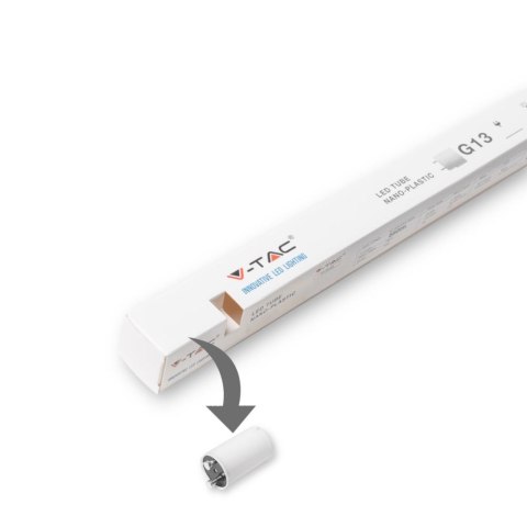 Tuba świetlówka LED T8 V-TAC 18W 120cm z starterem VT-1277 6400K 1700lm
