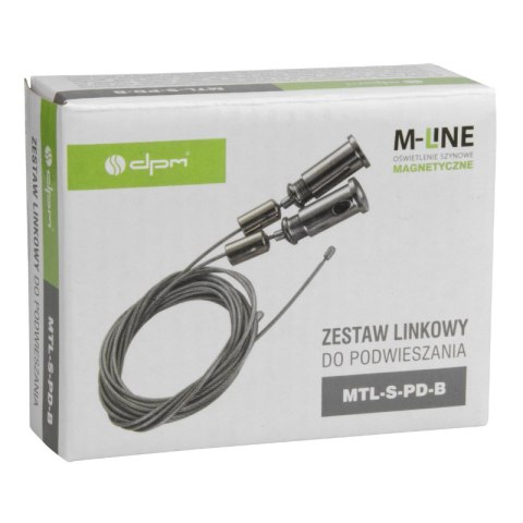 Zestaw linkowy do szyn magnetycznych, czarny, M-LINE DPM