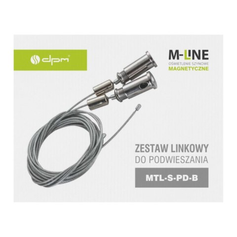 Zestaw linkowy do szyn magnetycznych, czarny, M-LINE DPM