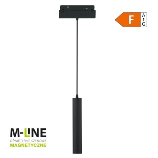 Lampa szynowa wisząca magnetyczna, 10 W, 800 lm, 4000 K, 30 cm, czarna, M-LINE DPM