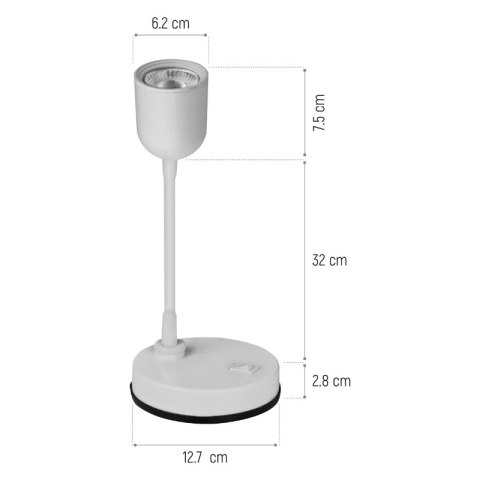 Lampka biurkowa LED, 4 W, 420 lm, 4000 K, biała DPM