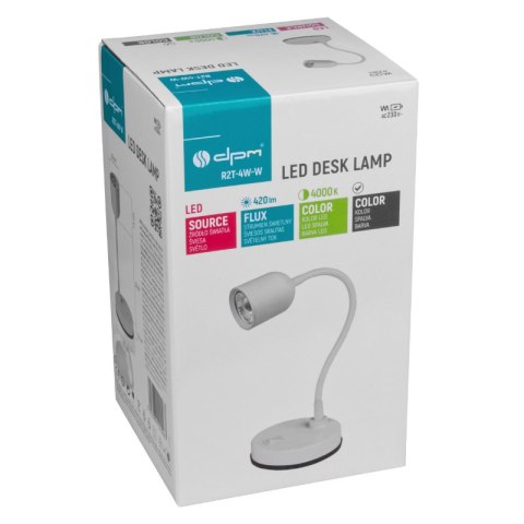 Lampka biurkowa LED, 4 W, 420 lm, 4000 K, biała DPM