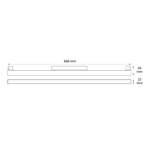 Listwa LED szynowa magnetyczna, 30 W, 90 cm, 2400 lm, 4000 K, czarny, M-LINE DPM