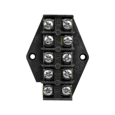 Listwa zaciskowa, 5-torowa, 2,5 mm2, czarna