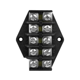 Listwa zaciskowa, 5-torowa, 4 mm2, czarna