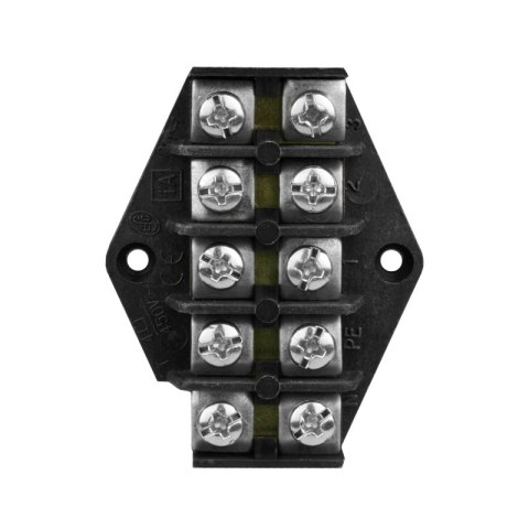 Listwa zaciskowa, 5-torowa, 4 mm2, czarna