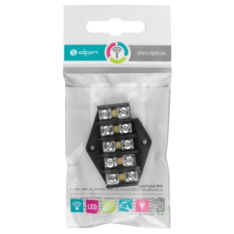 Listwa zaciskowa, 5-torowa, 4 mm2, czarna
