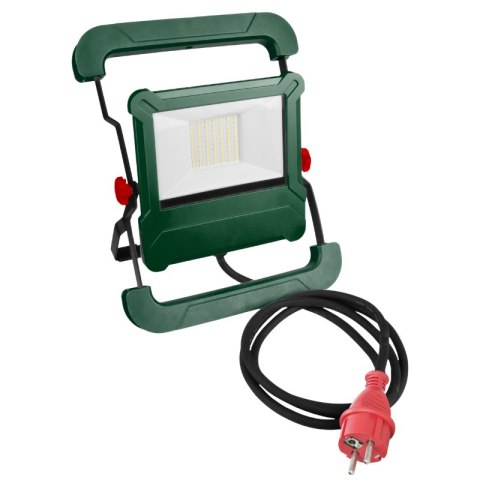 Naświetlacz LED z gniazdem AC 230 V, 4500 lm, 5000 K, IP54, zielony DPM