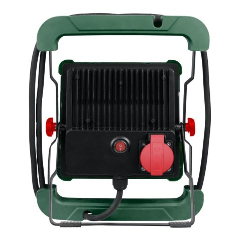 Naświetlacz LED z gniazdem AC 230 V, 4500 lm, 5000 K, IP54, zielony DPM