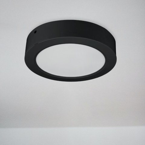 Plafon LED 2 w 1, 18 W, 1900 lm, 3000K-4000K-6000K, IP54, okrągły, czarny DPM