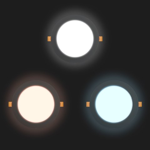 Plafon LED 2 w 1, 18 W, 1900 lm, 3000K-4000K-6000K, IP54, okrągły, czarny DPM